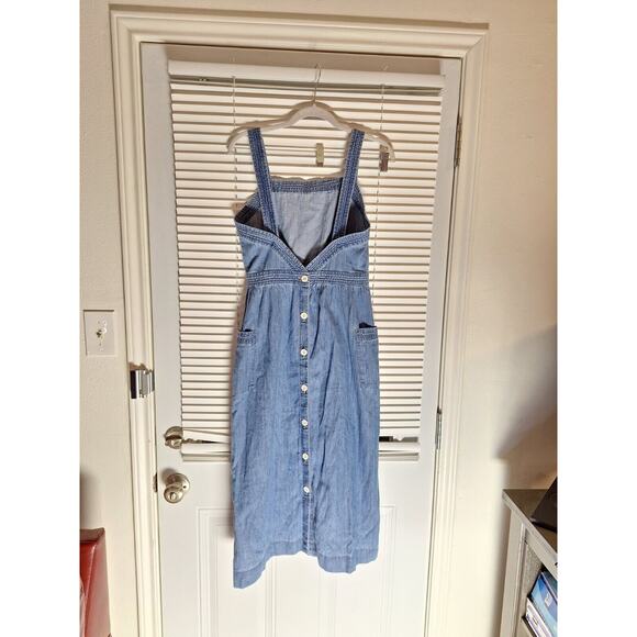 Madewell Size 2 Blue Denim Button Up Dress - Picture 1 of 12